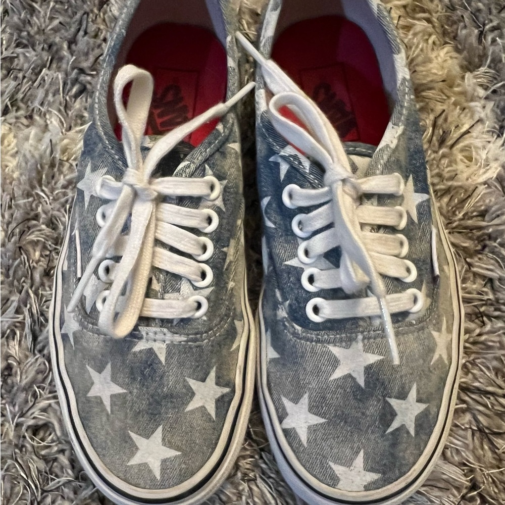 Vans Denim Star Sneakers - Blue and White
